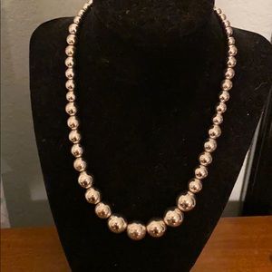 Trifari women’s silver beaded necklace